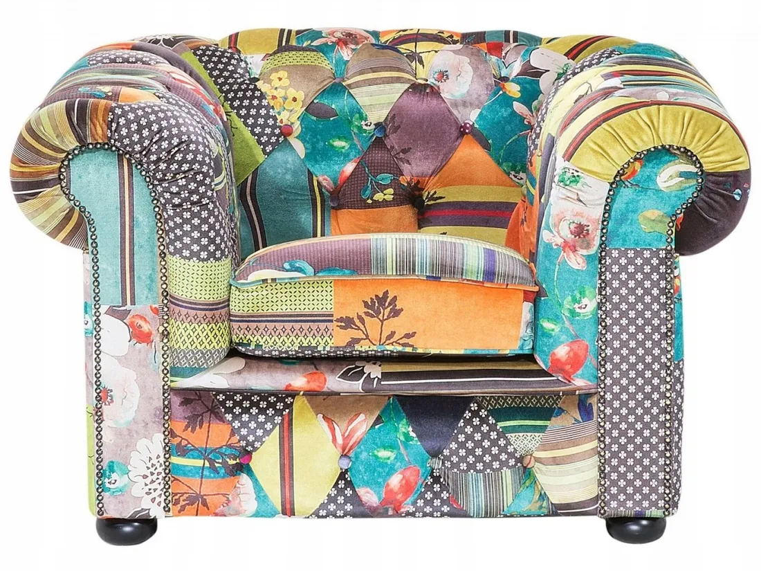 fotel-patchwork-zolty-chesterfield-lumarko