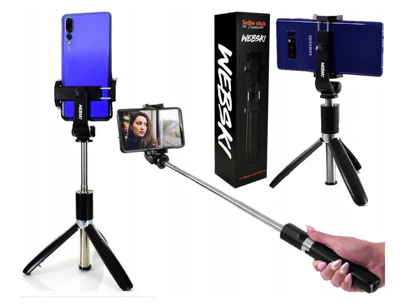 kijek-do-selfie-tripod-statyw-pilot-bluetooth-stan-nowy