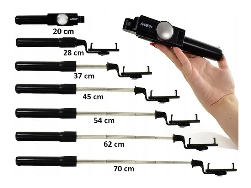 selfie-stick-tripod-statyw-pilot-bluetooth-stan-nowy