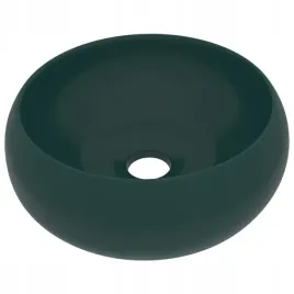 luksusowa-okragla-umywalka-matowa-zielen-40x15