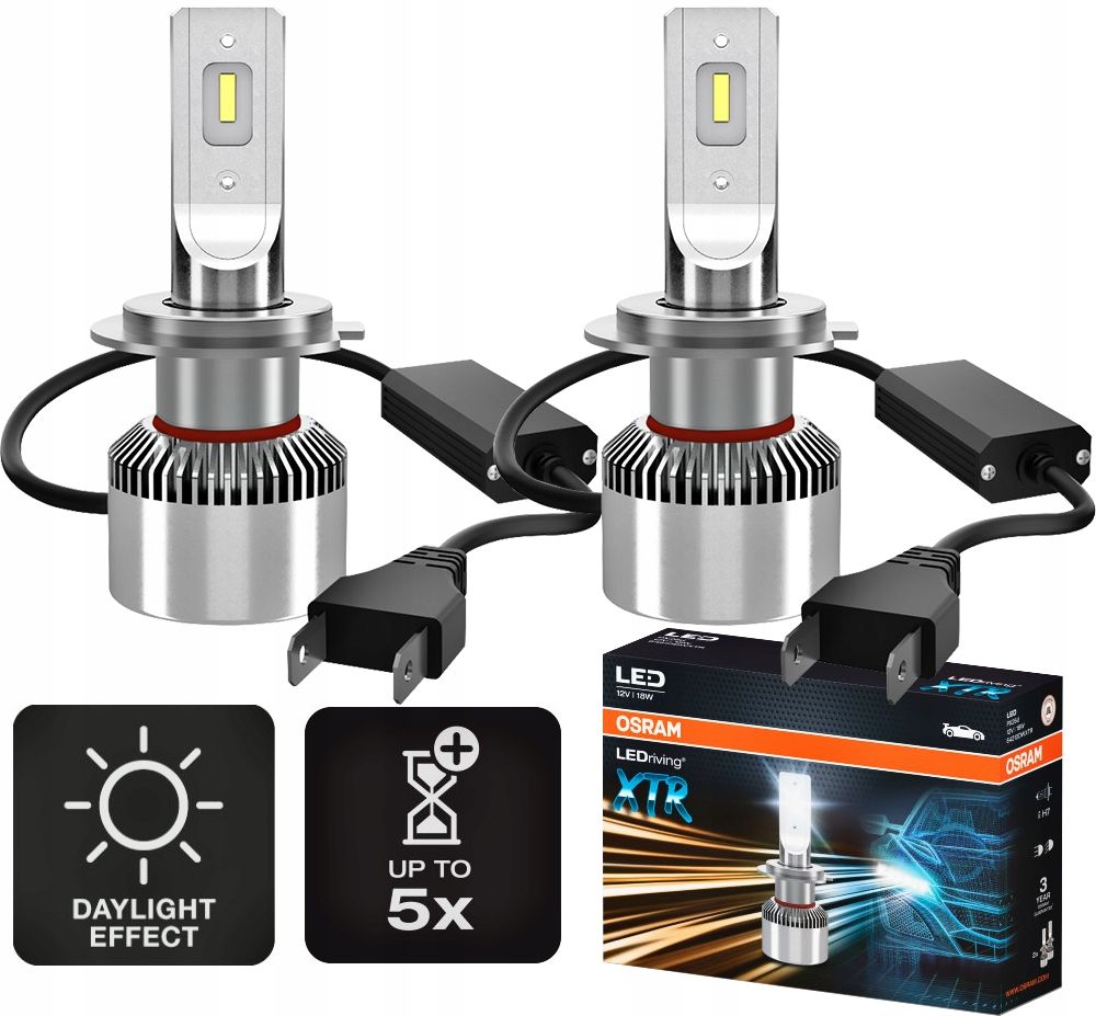 ŻARÓWKI H7 LED OSRAM XTR 6000K LED DRIVING MOCNE - ERLI.pl