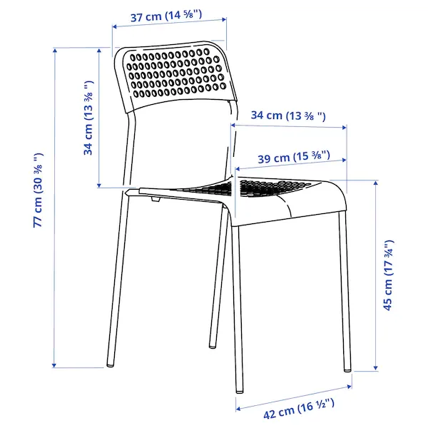 ikea-adde-krzeslo-czarny-stan-nowy