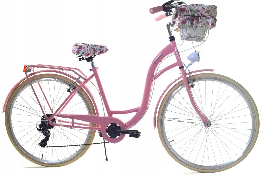 Damski Rower Miejski 26 Dallas różowy na komunię ERLI.pl