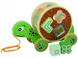 zolw-do-ciagniecia-lean-toys-sorter-drewniany