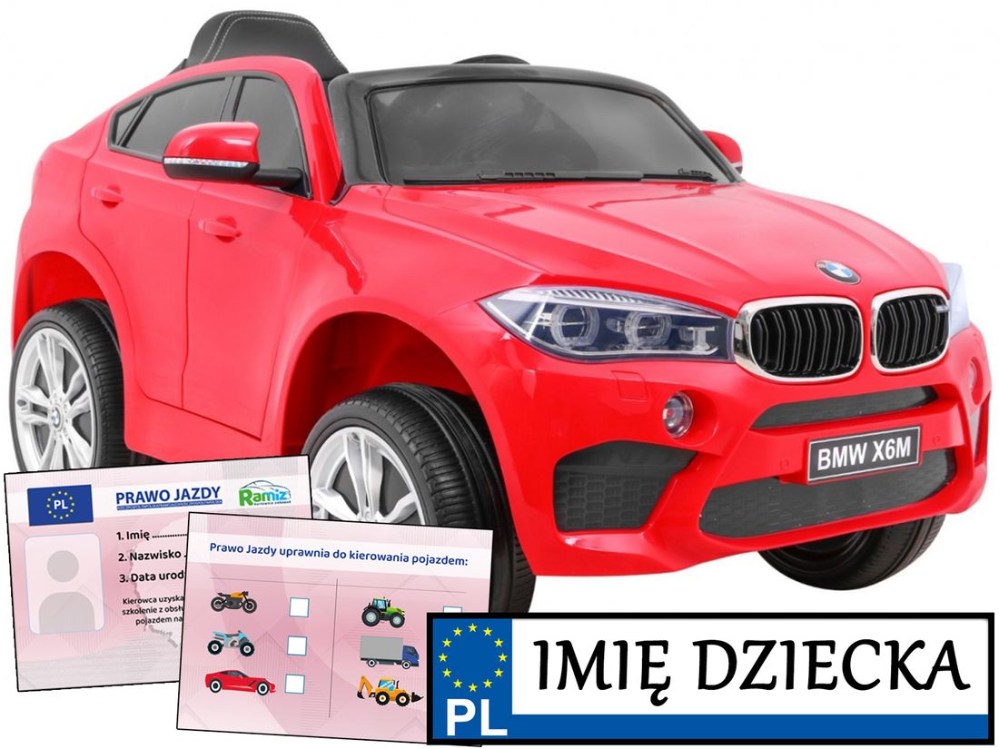 Auto Na Pilota Bmw X6m Pojazd Elektryczny Regulowany Fotel MiĘkkie KoŁa 