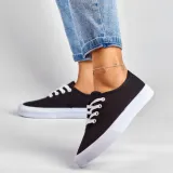 czarne-trampki-damskie-zapiecie-sznurowane-rzepy