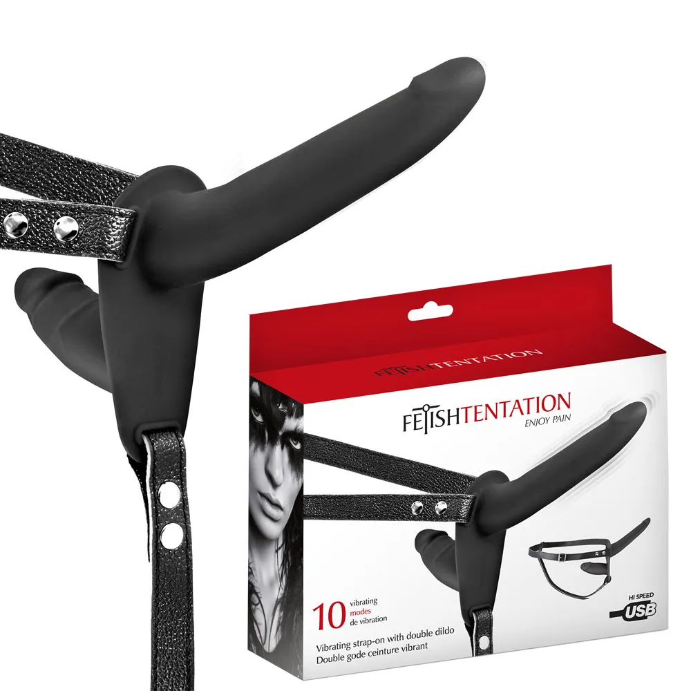 vibrating-strap-on-with-double-dildo-black