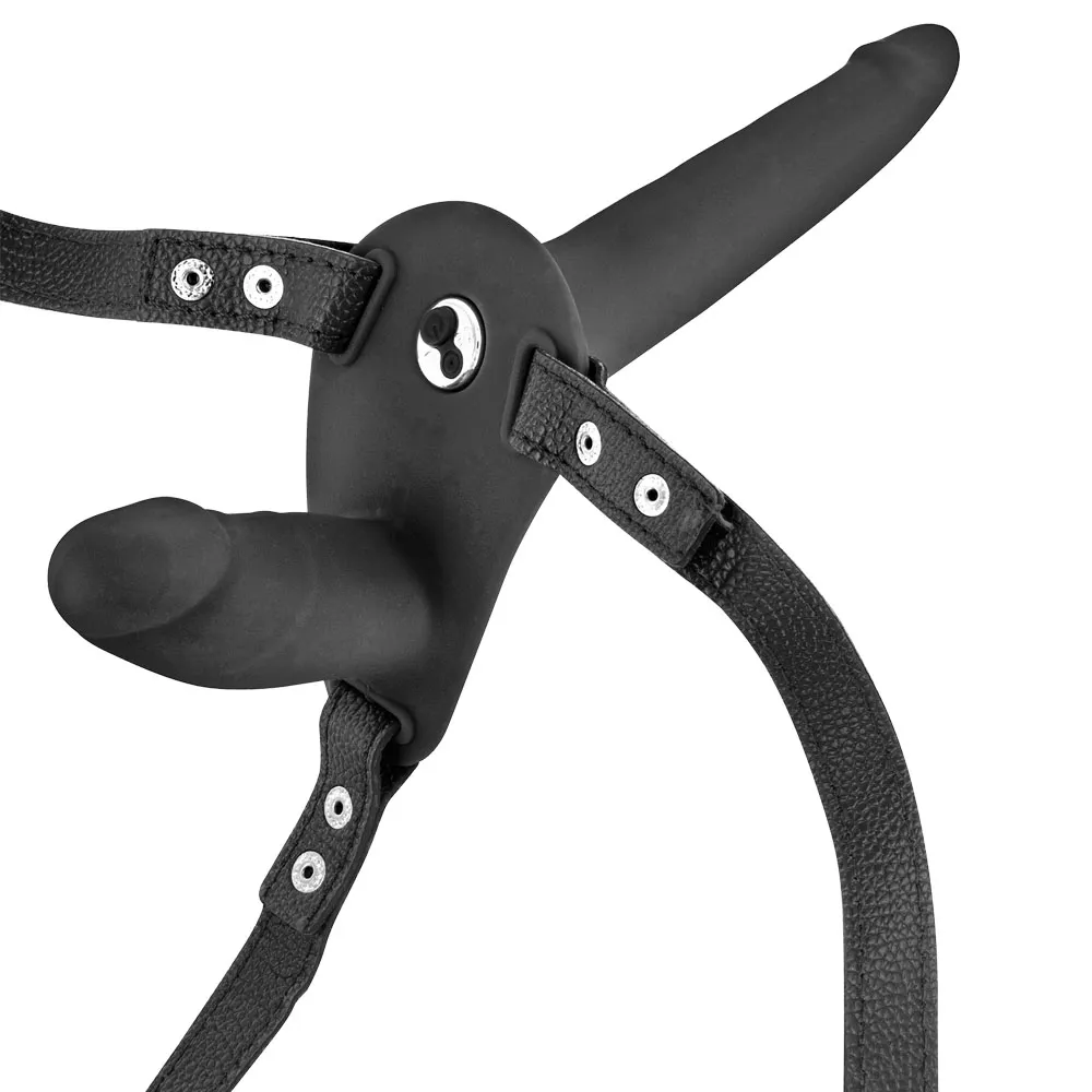 vibrating-strap-on-with-double-dildo-black