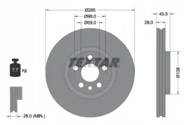 textar-92115003-tarcza-hamulcowa