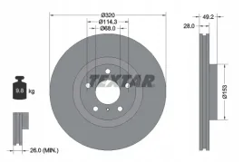 textar-92162405-tarcza-hamulcowa