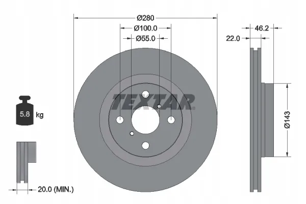 textar-92287603-tarcza-hamulcowa