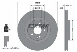 textar-92151005-tarcza-hamulcowa