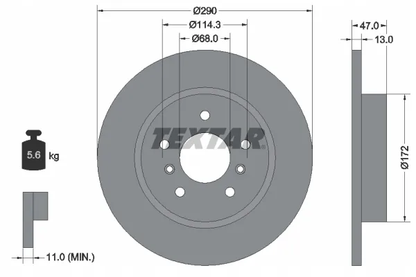 textar-92274003-tarcza-hamulcowa-stan-nowy