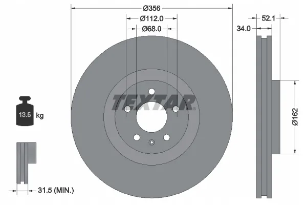 textar-92238205-tarcza-hamulcowa-stan-nowy