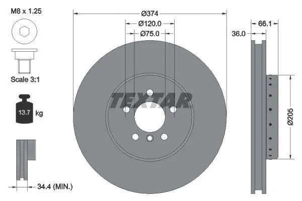 textar-92266025-tarcza-hamulcowa-producent-czesci-textar