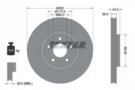 textar-92222003-tarcza-hamulcowa