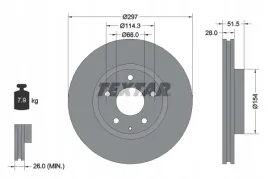 textar-92257403-tarcza-hamulcowa