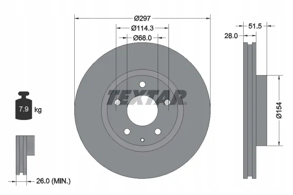 textar-92257403-tarcza-hamulcowa-stan-nowy