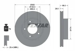 textar-92203003-tarcza-hamulcowa