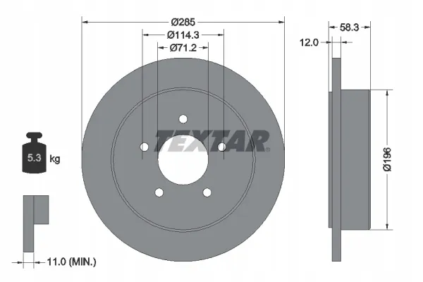 textar-92169100-tarcza-hamulcowa