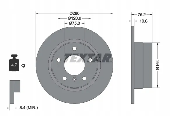 textar-92146003-tarcza-hamulcowa-stan-nowy