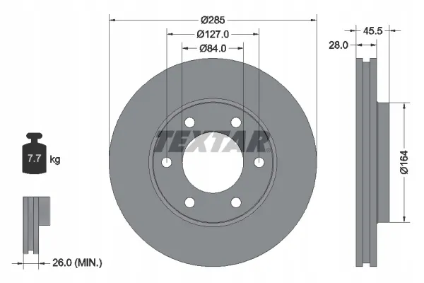 textar-92113000-tarcza-hamulcowa