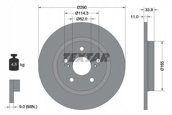 textar-92195200-tarcza-hamulcowa-stan-nowy