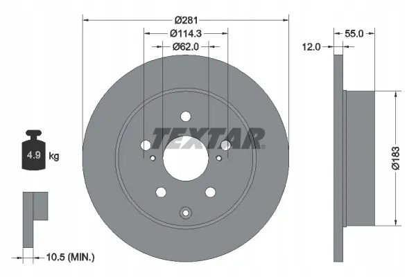 textar-92162103-tarcza-hamulcowa