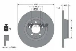 textar-92157100-tarcza-hamulcowa