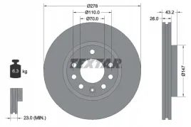 textar-92156400-tarcza-hamulcowa