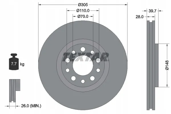 textar-92145003-tarcza-hamulcowa