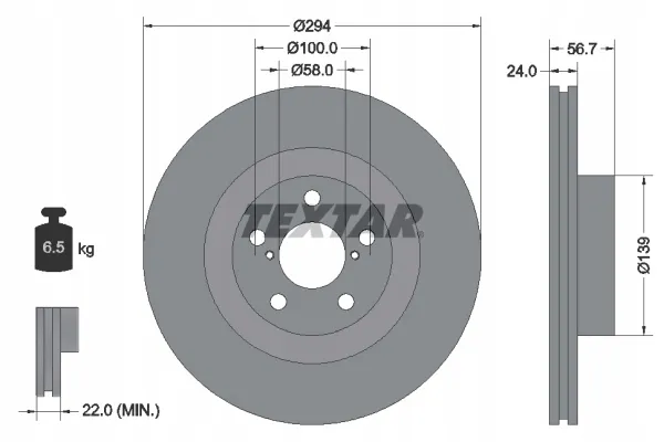 textar-92139500-tarcza-hamulcowa-stan-nowy