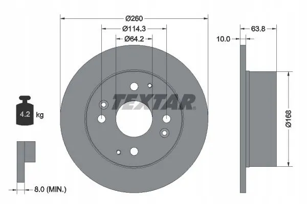 textar-92138600-tarcza-hamulcowa-producent-czesci-textar