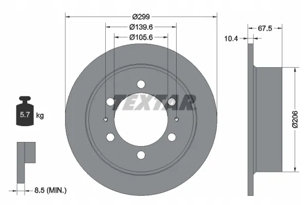 textar-92138500-tarcza-hamulcowa