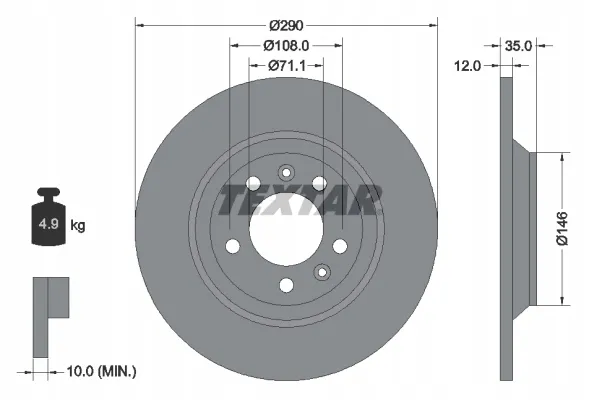 textar-92129603-tarcza-hamulcowa-stan-nowy