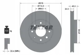 textar-92110500-tarcza-hamulcowa