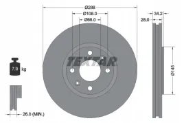 textar-92107800-tarcza-hamulcowa