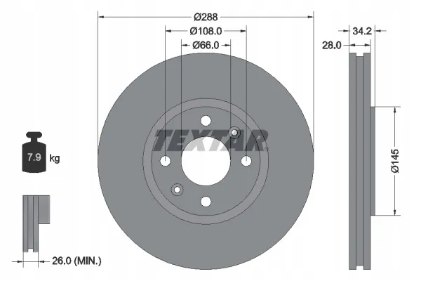 textar-92107800-tarcza-hamulcowa-stan-nowy