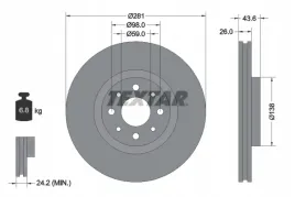 textar-92107703-tarcza-hamulcowa