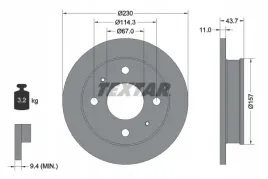 textar-92102800-tarcza-hamulcowa