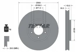 textar-92099003-tarcza-hamulcowa