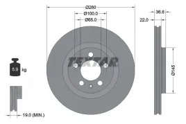 textar-92082305-tarcza-hamulcowa