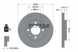 textar-92072003-tarcza-hamulcowa