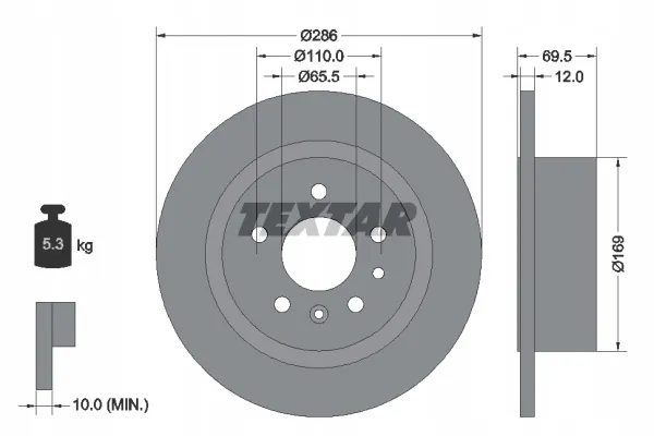 textar-92067003-tarcza-hamulcowa-waga-z-opakowaniem-0-kg