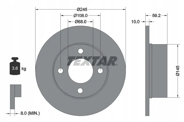 textar-92026100-tarcza-hamulcowa-stan-nowy