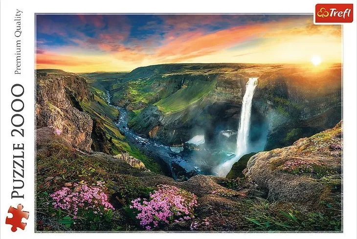 puzzle-2000-wodospad-haifoss-islandia-trefl-wiek-gracza-12-14-lat