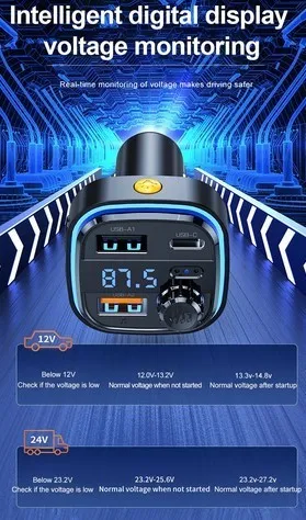 transmiter-fm-bluetooth-ladowarka-samochodowa-31a-stan-nowy