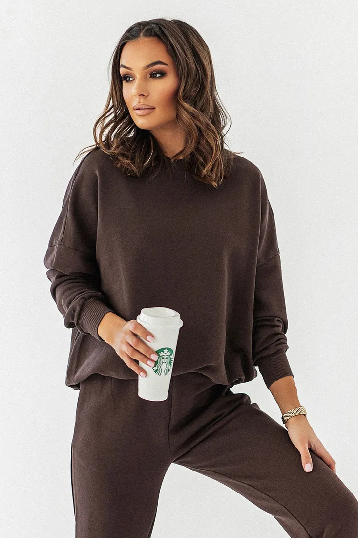 czekoladowa-bluza-oversize-morelli-m-l-stan-nowy