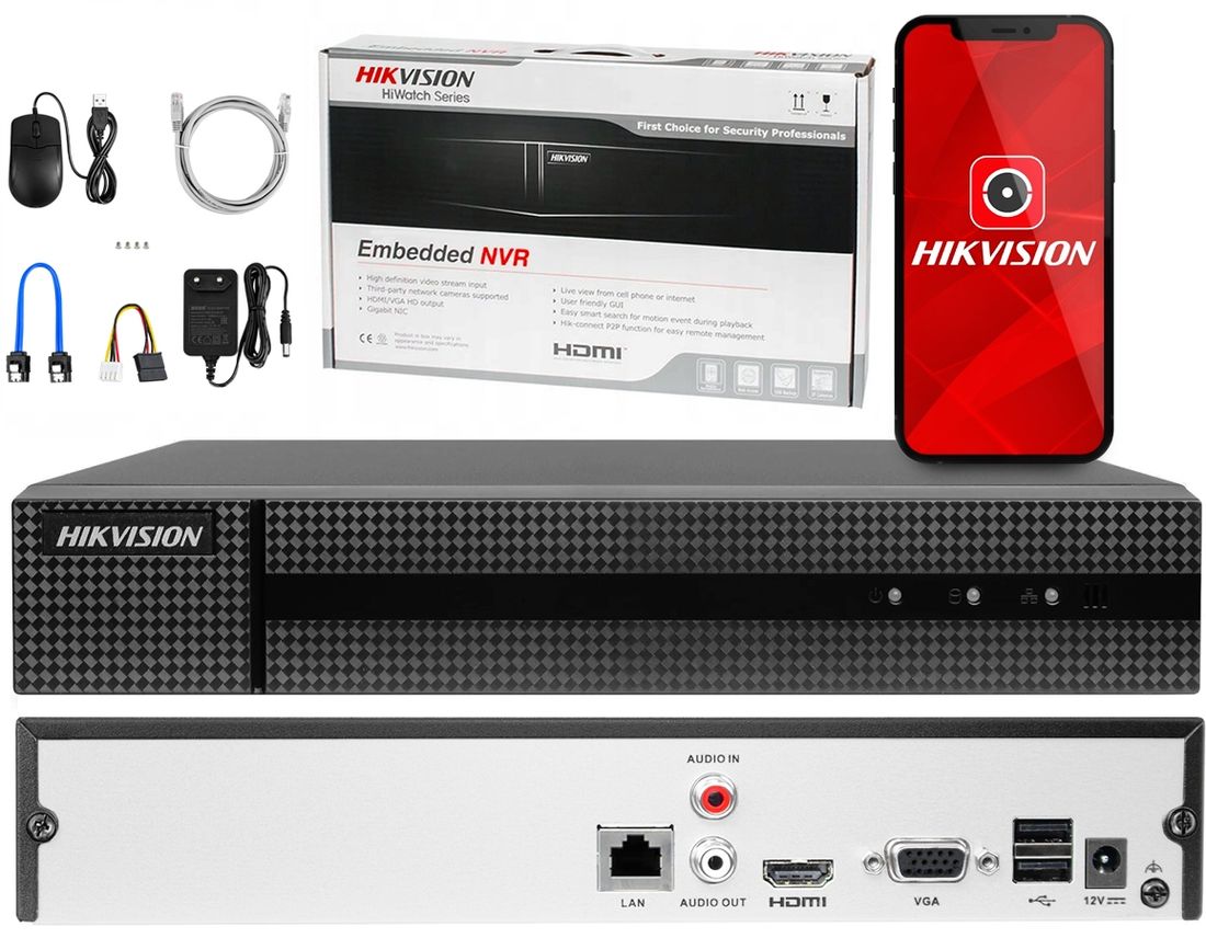 REJESTRATOR IP 8Mpx Hikvision Hiwatch HWN-4104MH - ERLI.pl