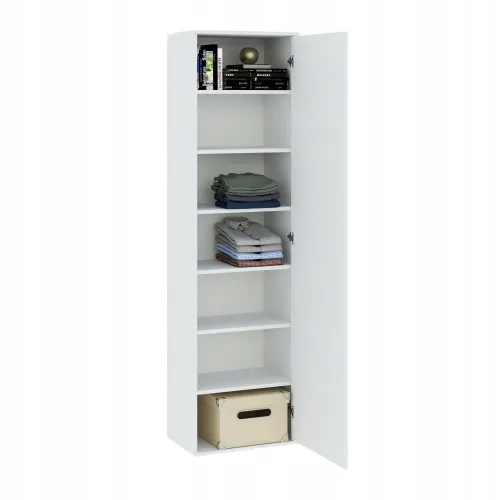 szafa-jednodrzwiowa-biala-z-polkami-50-cm